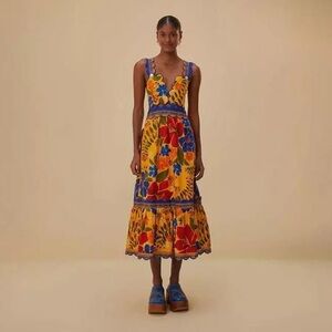 FARM Rio Floral Yellow Dress